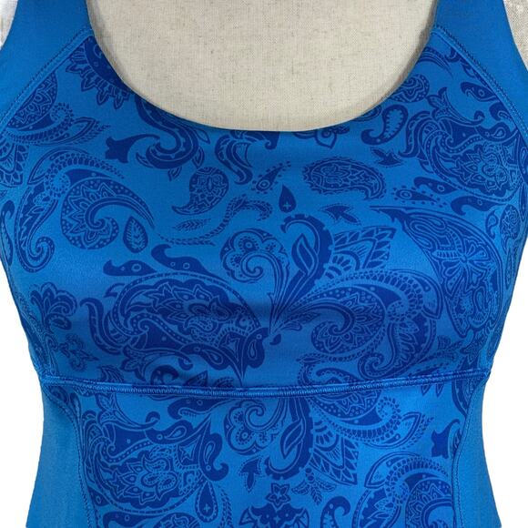 Lululemon SZ 10? Energy Tank Top Built-in Bra Stretch Wicking Criss-Cross Straps - Picture 2 of 6